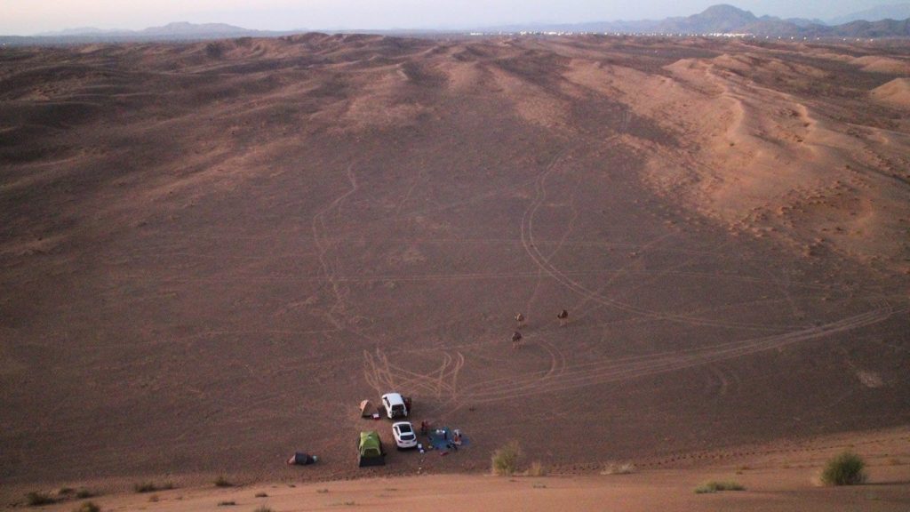 Wahiba sands wild camping Oman