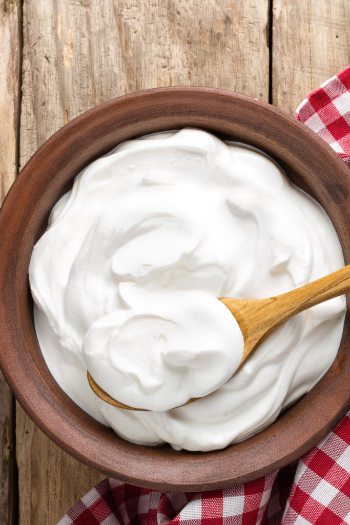 healthy snacks for work - vegan greek yogurt