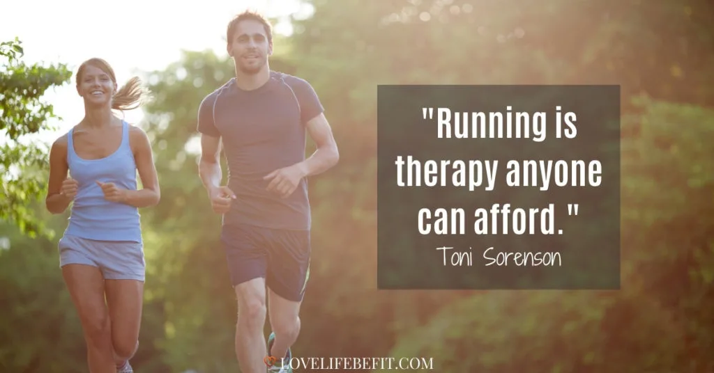 motivational running quotes - running is therapy