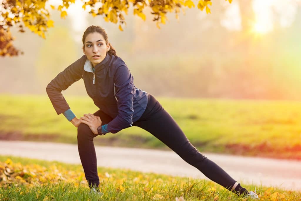 warm up properly to avoid heavy legs running