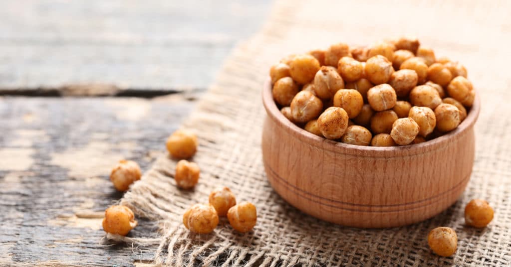 Vegan meal prep - Roasted chickpeas, vegan snacks
