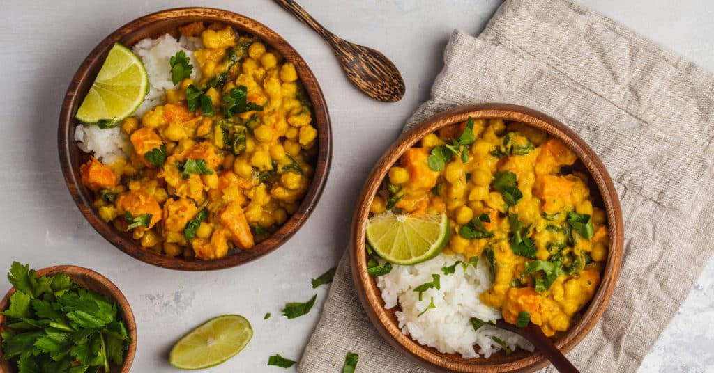 Sweet potato chickpea curry