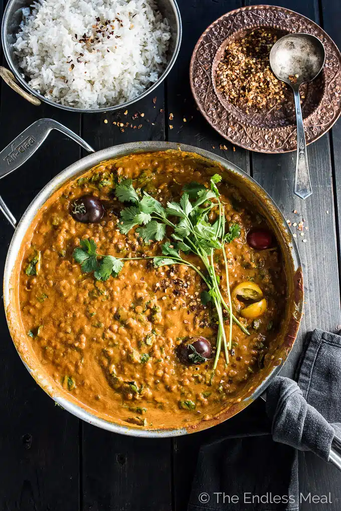 creamy coconut lentil curry