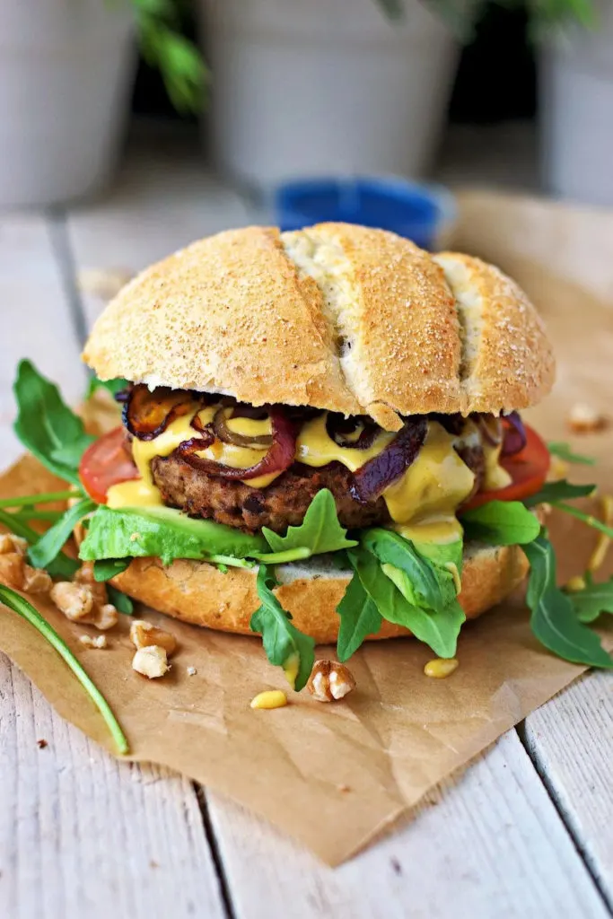 vegan lentil burger