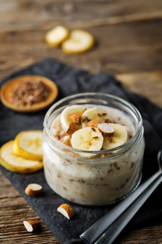 banana flaxseed pudding