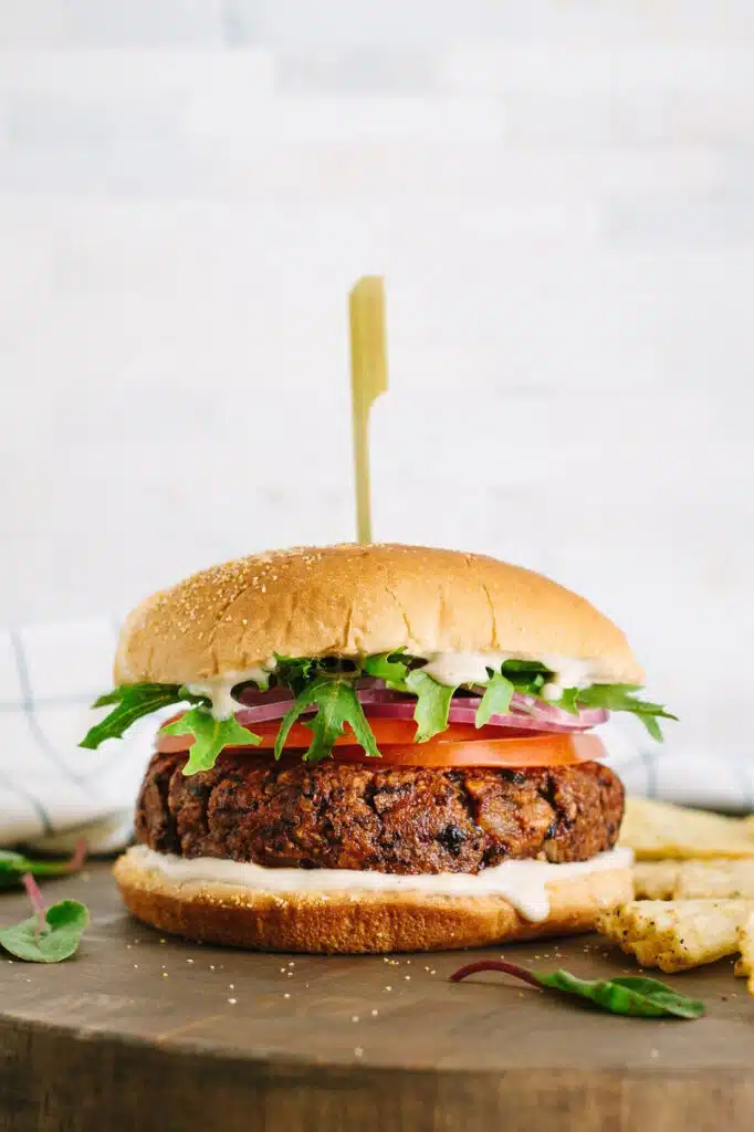 smoky black bean burger - flax seed recipes