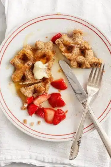 whole grain flax waffles