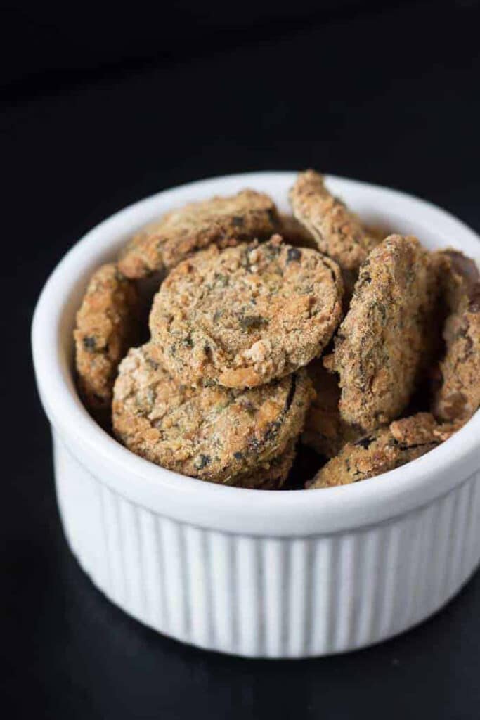 vegan eggplant recipes - baked eggplant parmesan crisps