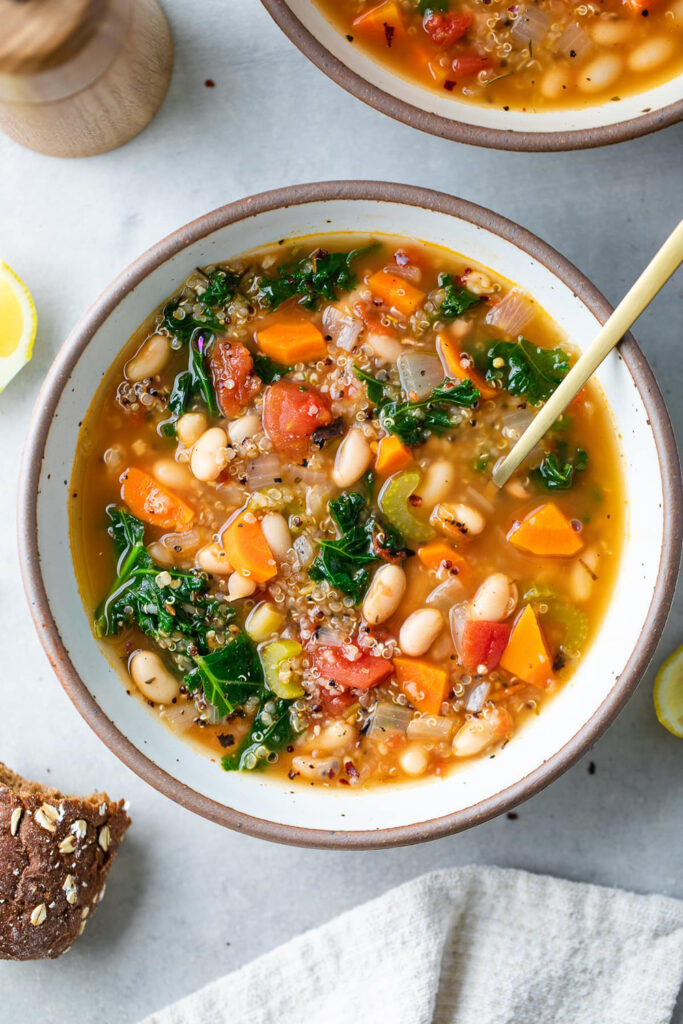 The Simple Veganista Kale, Quinoa & White Bean Soup