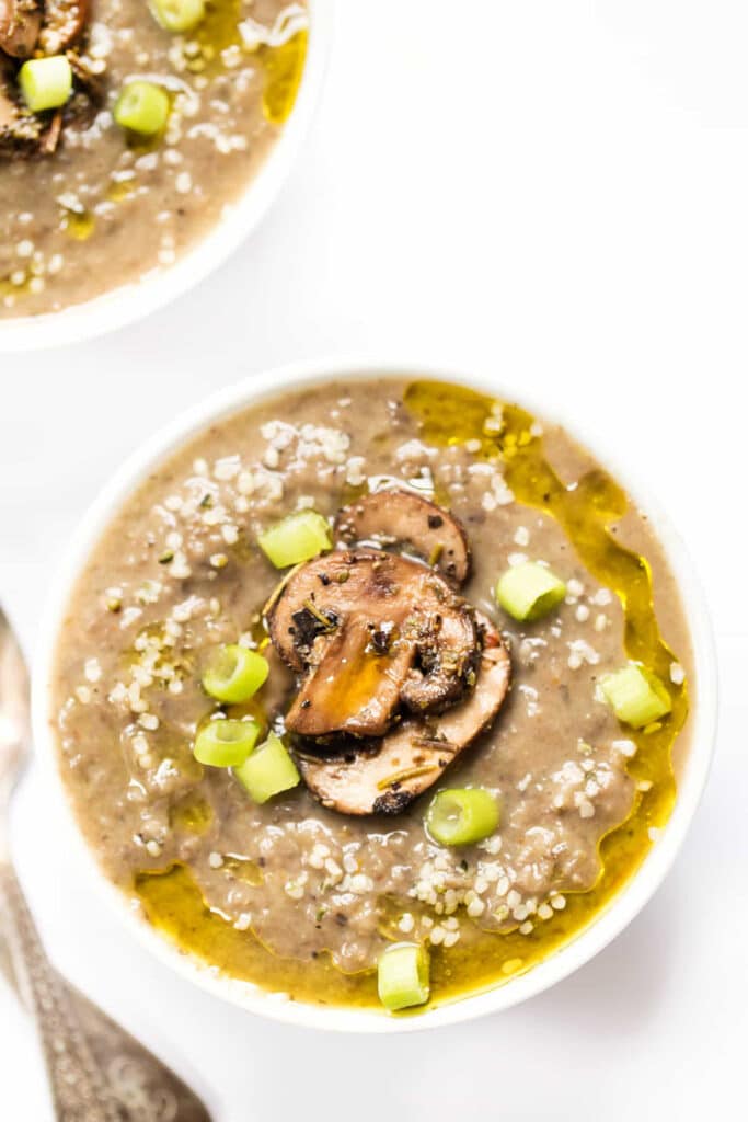 Simply Quinoa White Bean & Mushroom Soup