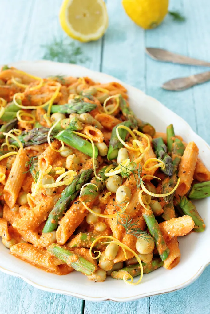 asparagus bean and pasta salad
