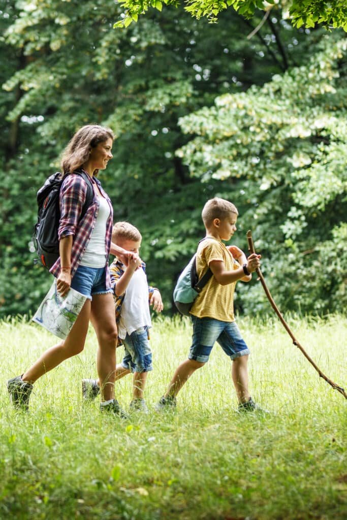 hiking with children