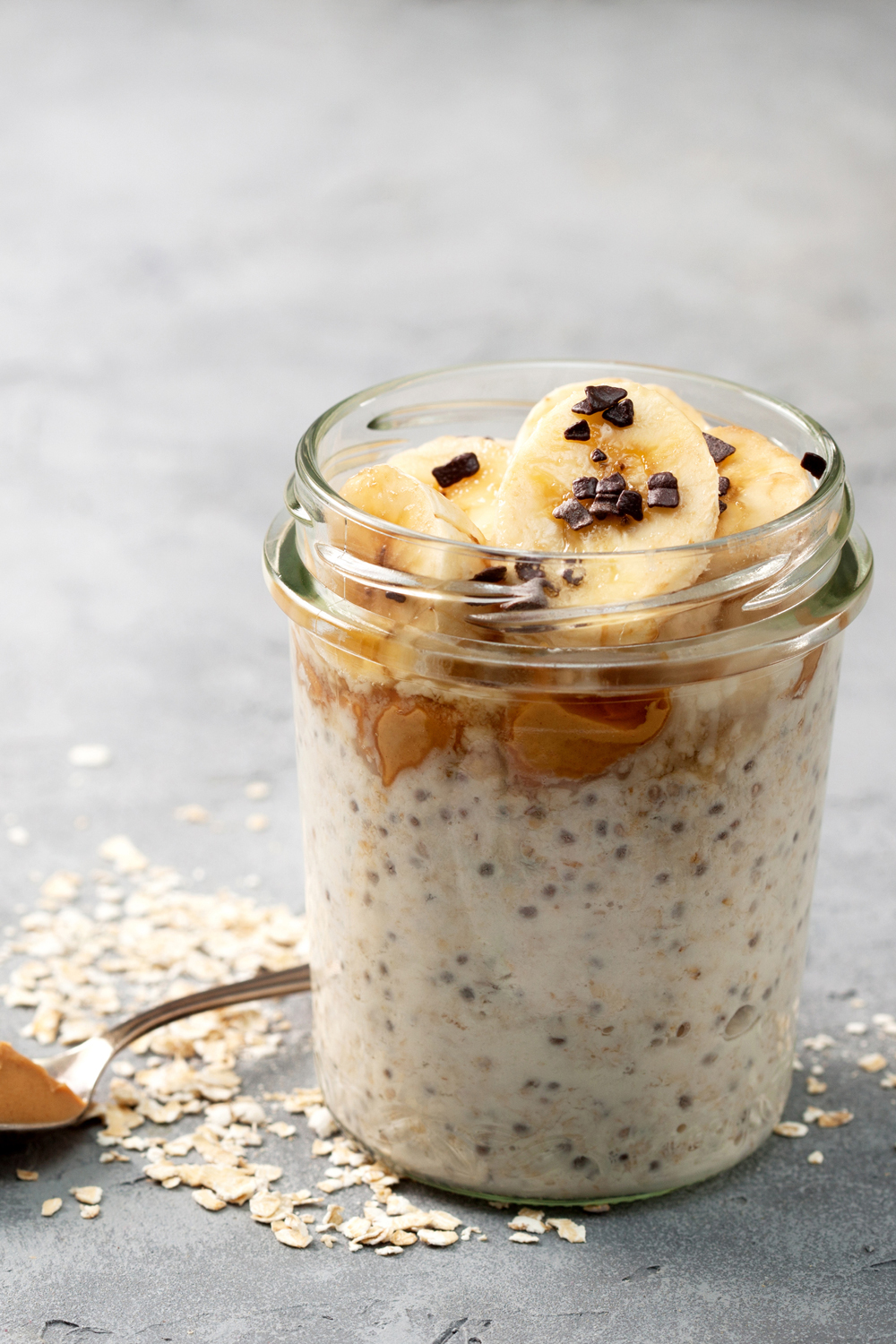 banana and peanut butter overnight oats