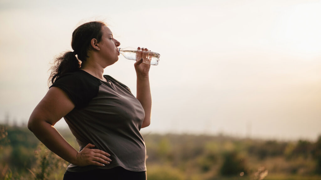 hydrate after walking