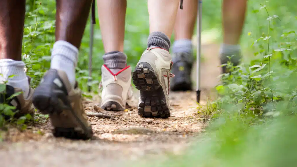 walking with friends