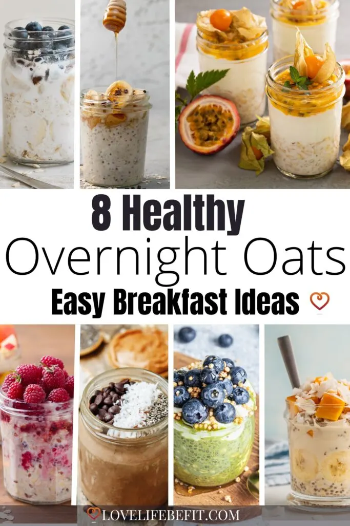 Easy breakfast ideas - healthy overnight oats - ideal for weight loss