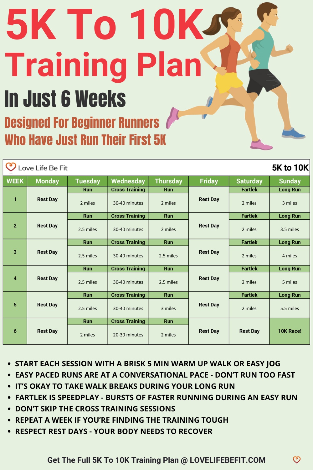 5k to 10k training schedule