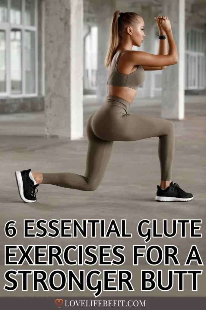 Image of a young woman doing a glutes workout