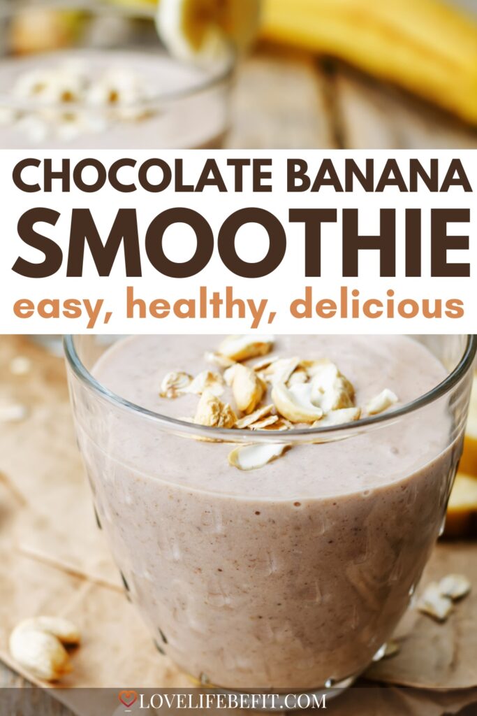 Image of a healthy chocolate banana smoothie recipe