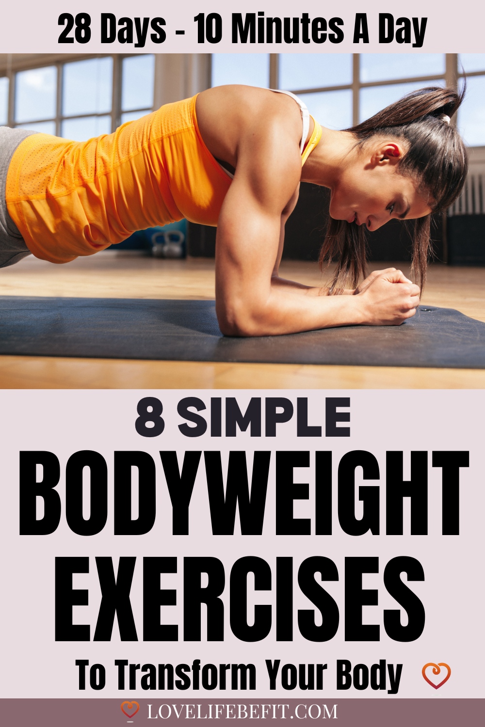 Image of a woman doing bodyweight exercises