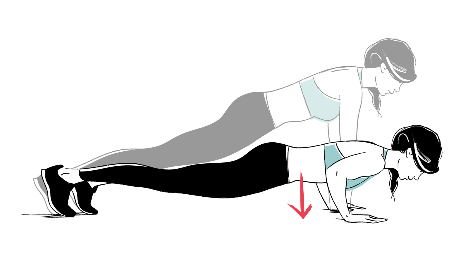 Illustration of push ups