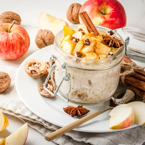 image of apple cinnamon overnight oats