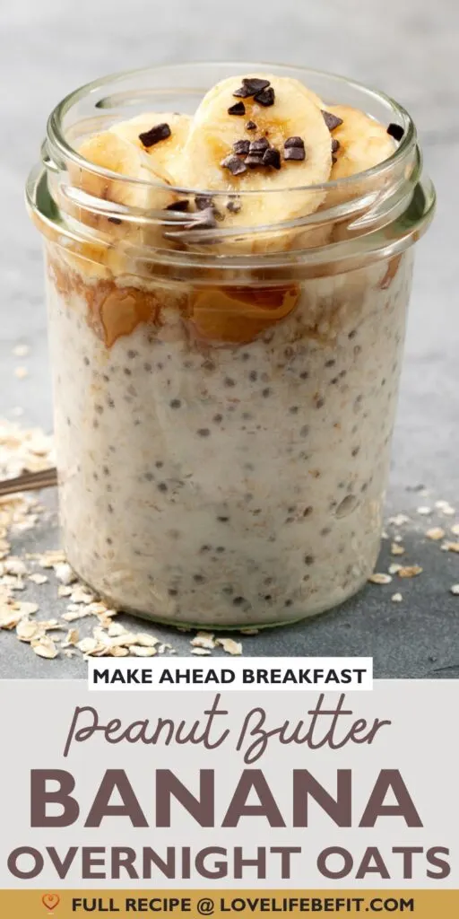 Image of peanut butter banana overnight oats