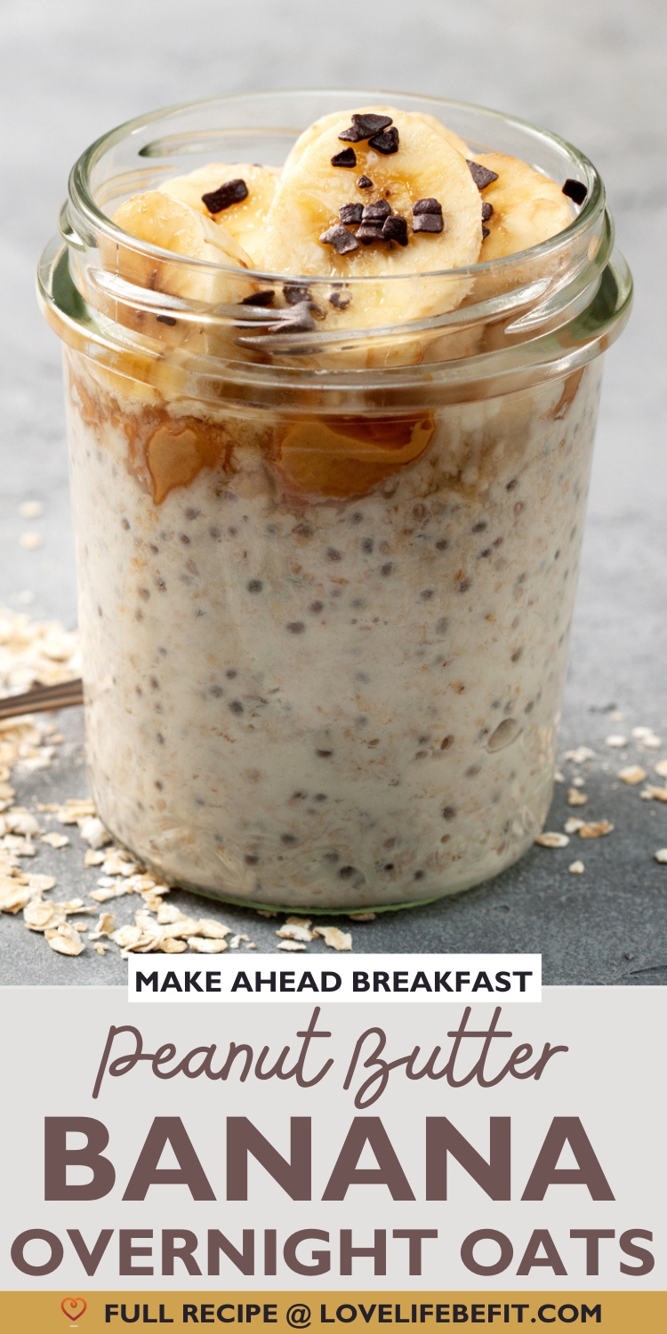 Image of peanut butter banana overnight oats