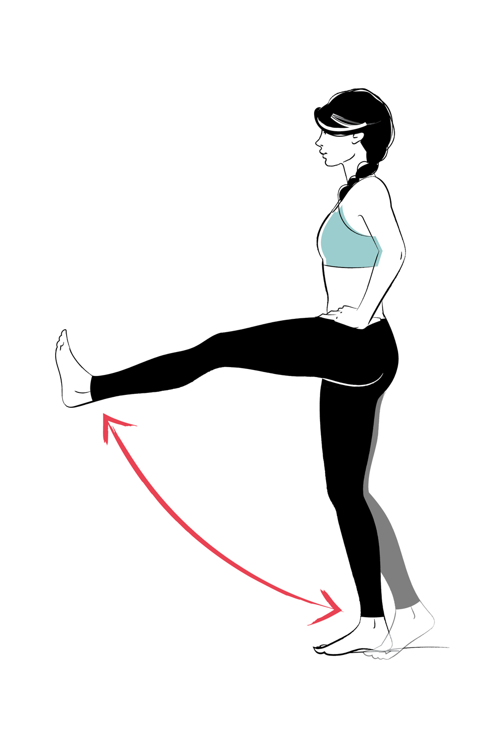 standing leg swing illustration