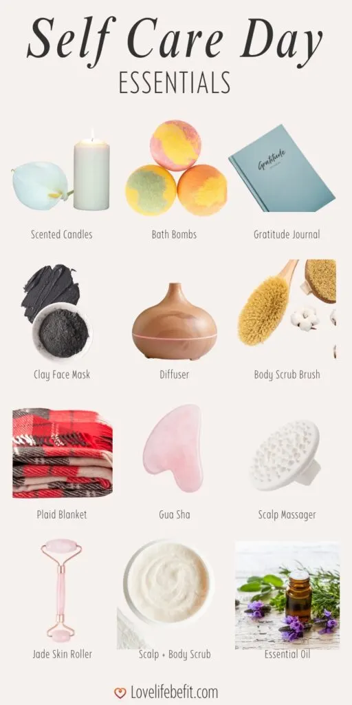 Images of self care essentials products