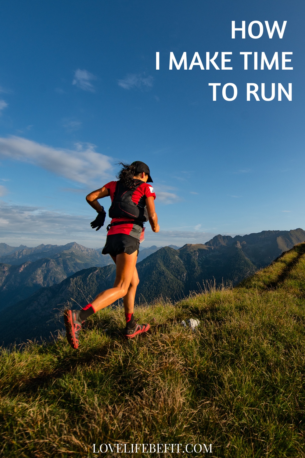 Image of a woman trail running