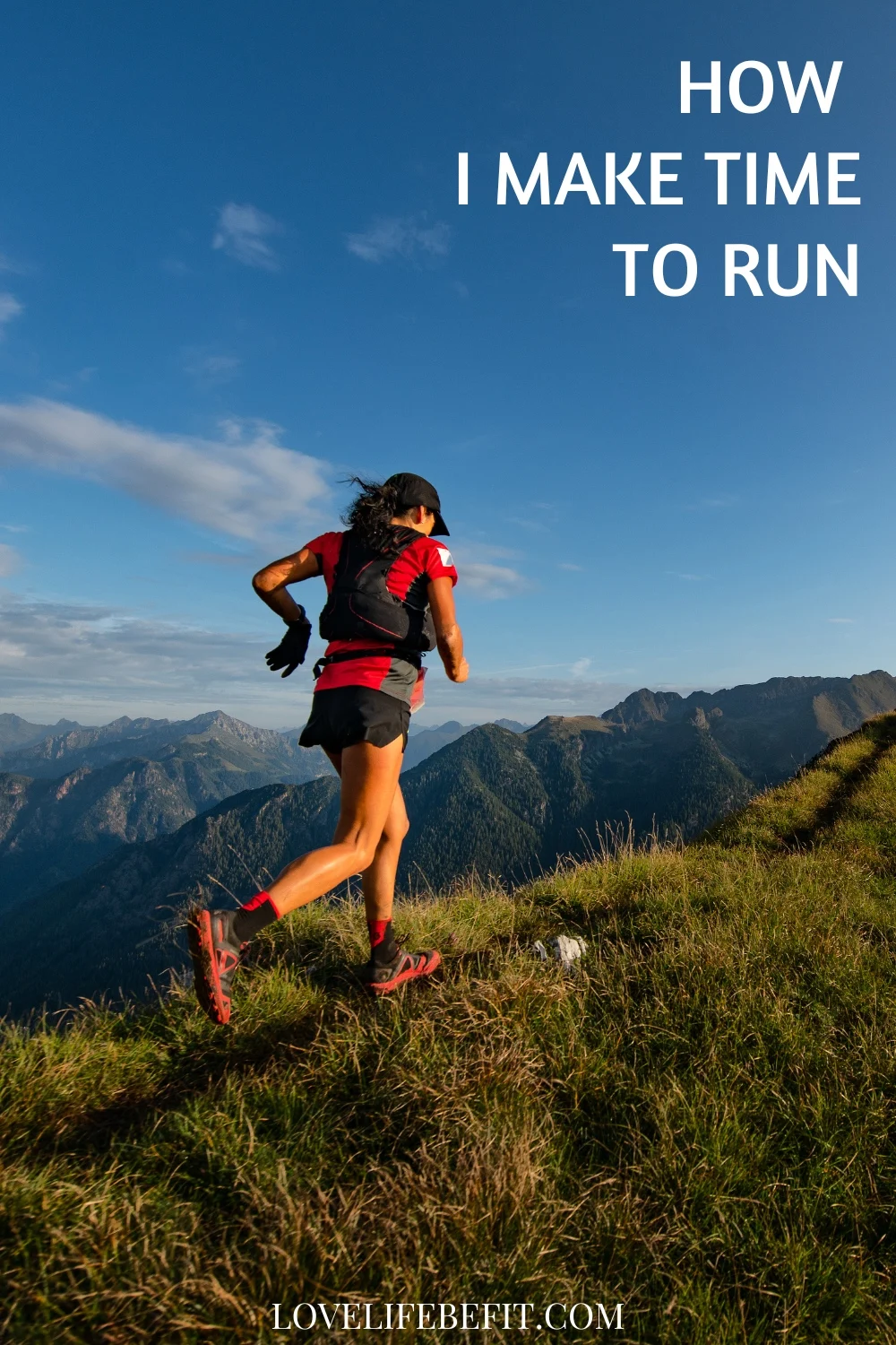 Image of a woman trail running