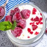 Image of raspberry cheesecake overnight oats recipe