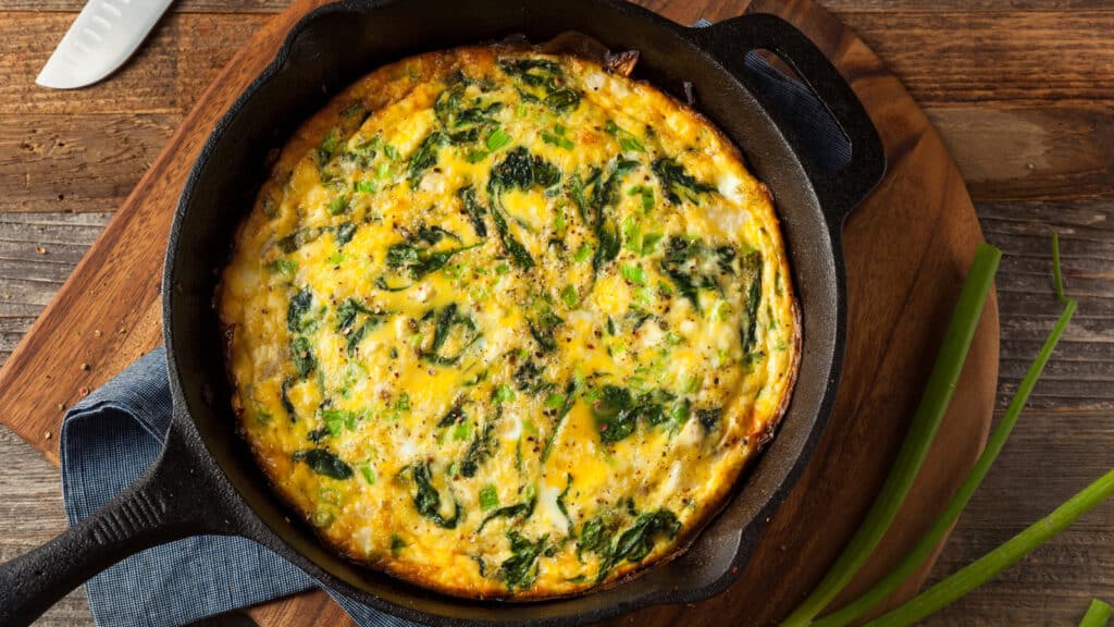 spinach feta frittata