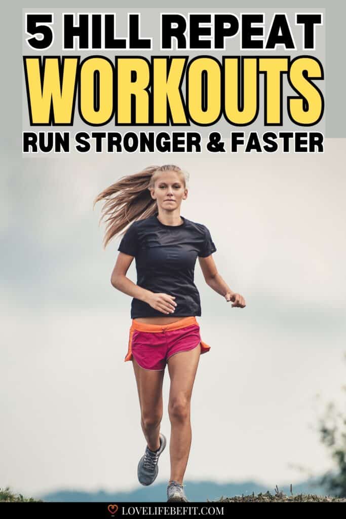 Image of a woman running hill repeats