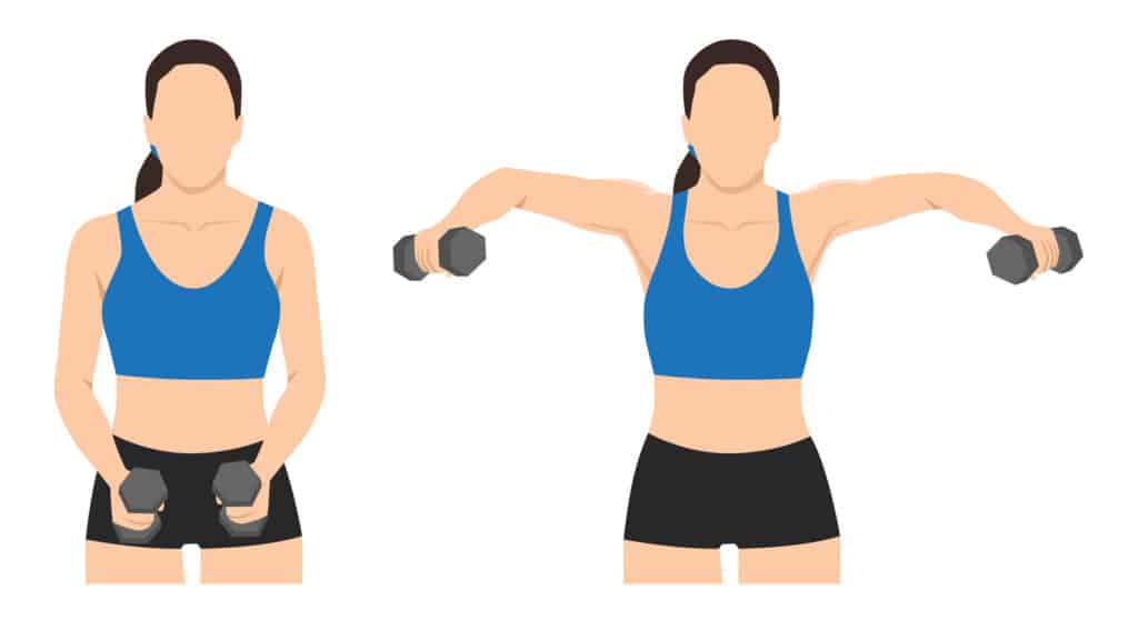 Illustration of deltoid lateral raise