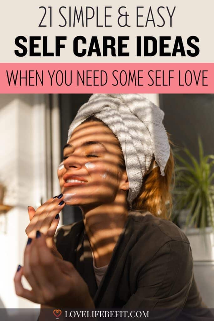 Image of a woman sitting in the sun applying face cream