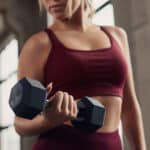 Image of woman doing a flabby arms workout