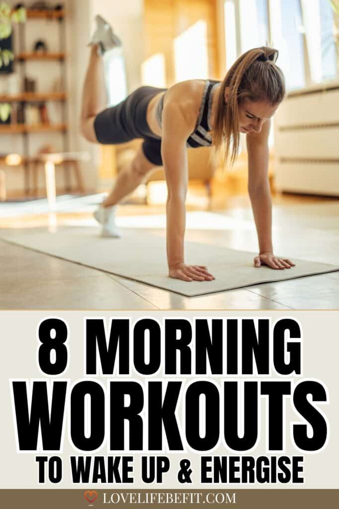 Image of a woman doing a morning workout