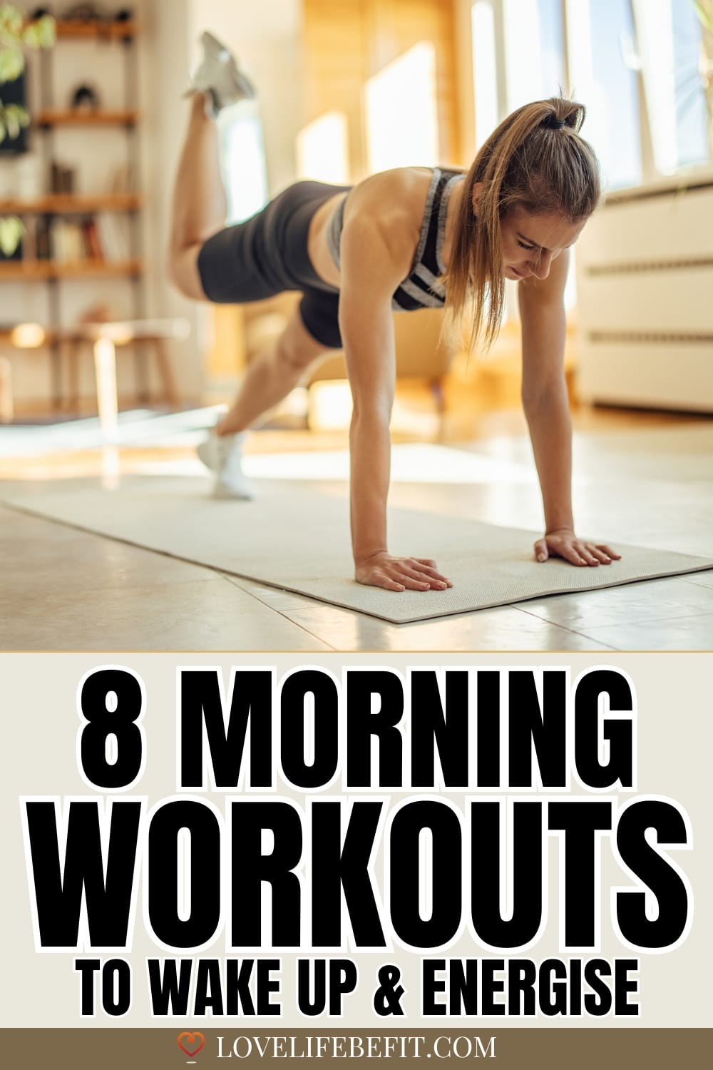 Image of a woman doing a morning workout