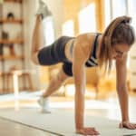 image of a woman completing a morning workout