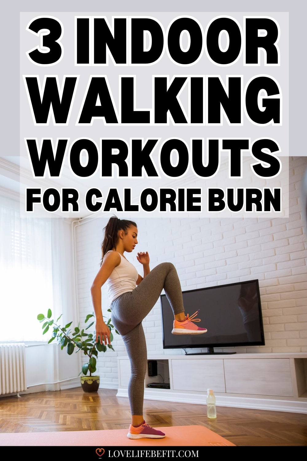 Image of a woman enjoying a walking workout