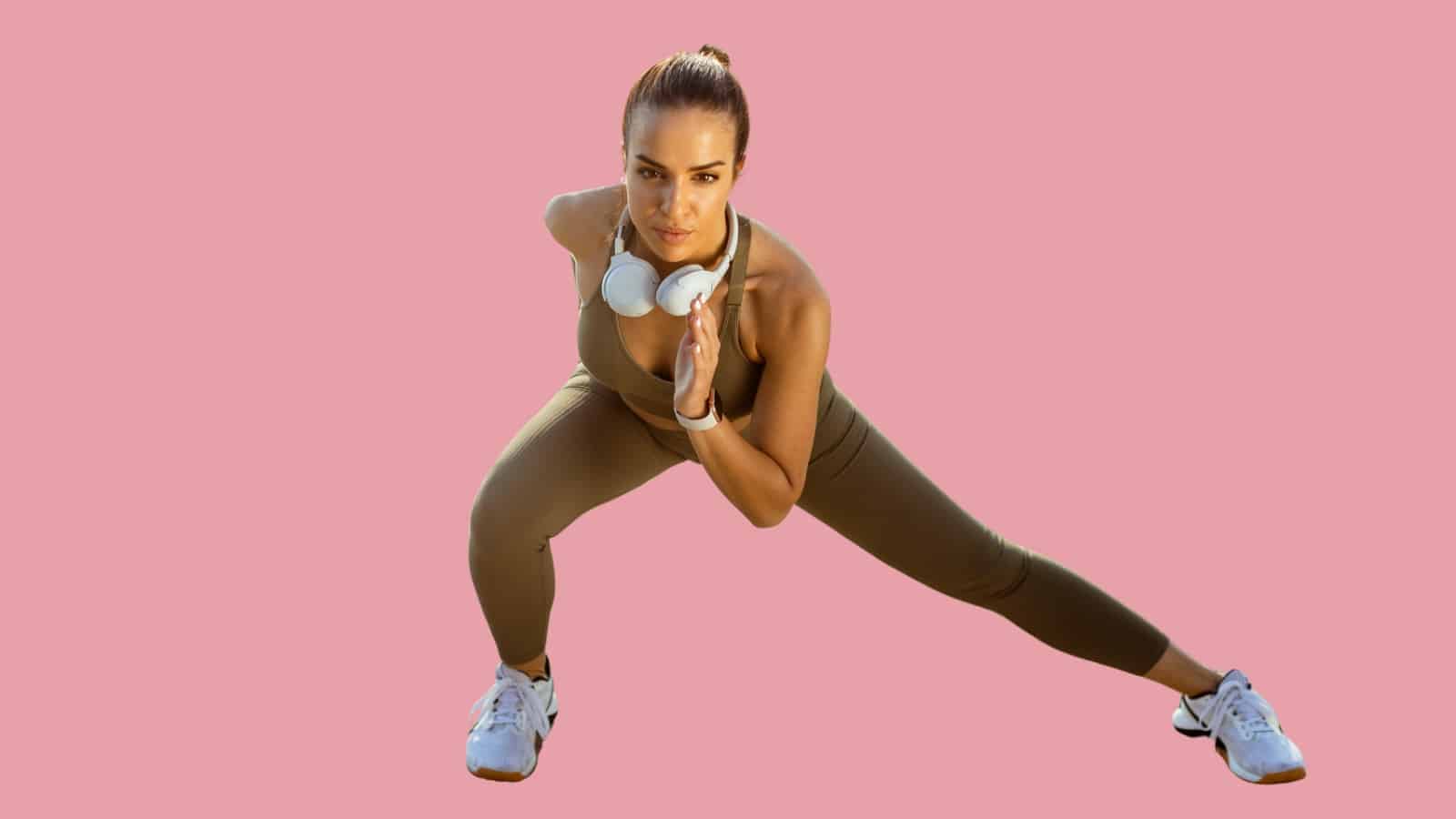 Image of a woman side stepping