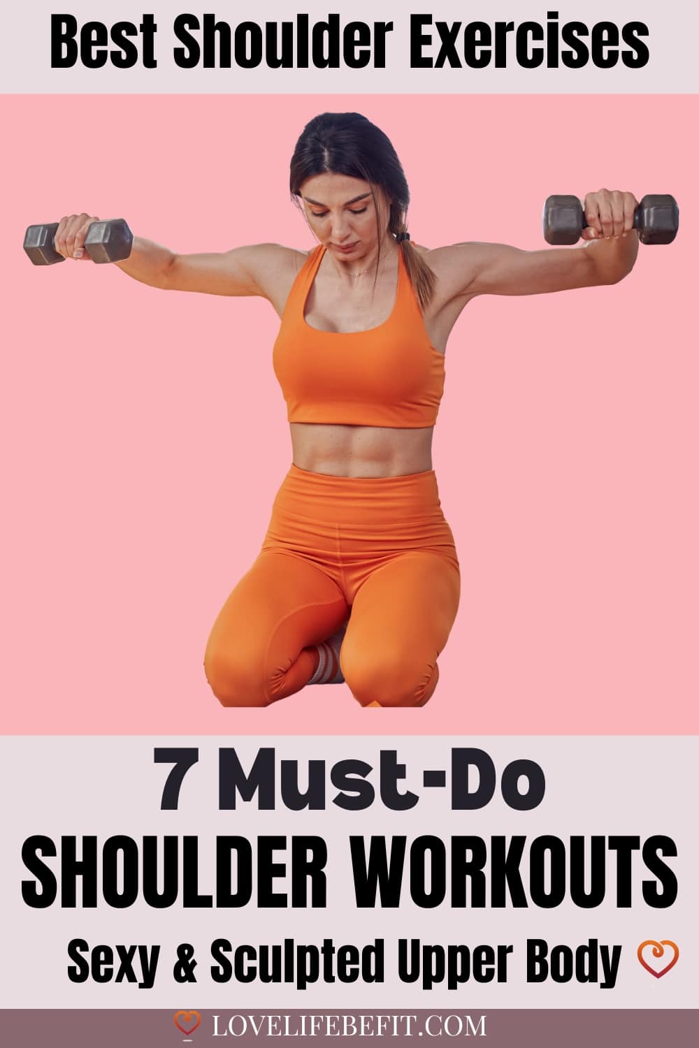 Image of a woman completing a shoulder workout