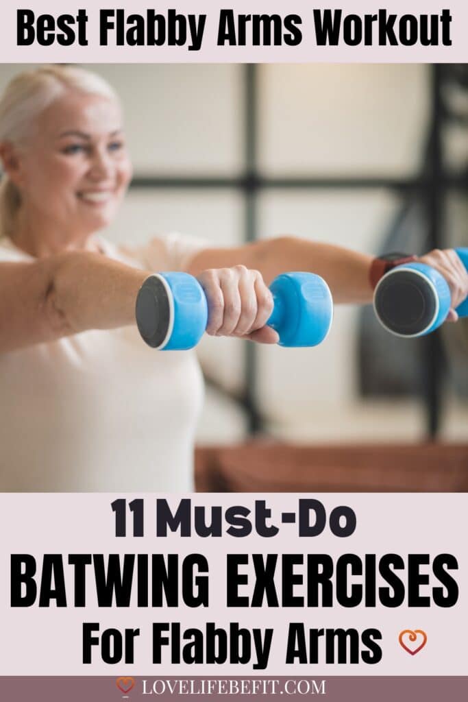 Image of a woman exercising her arms using dumbbells