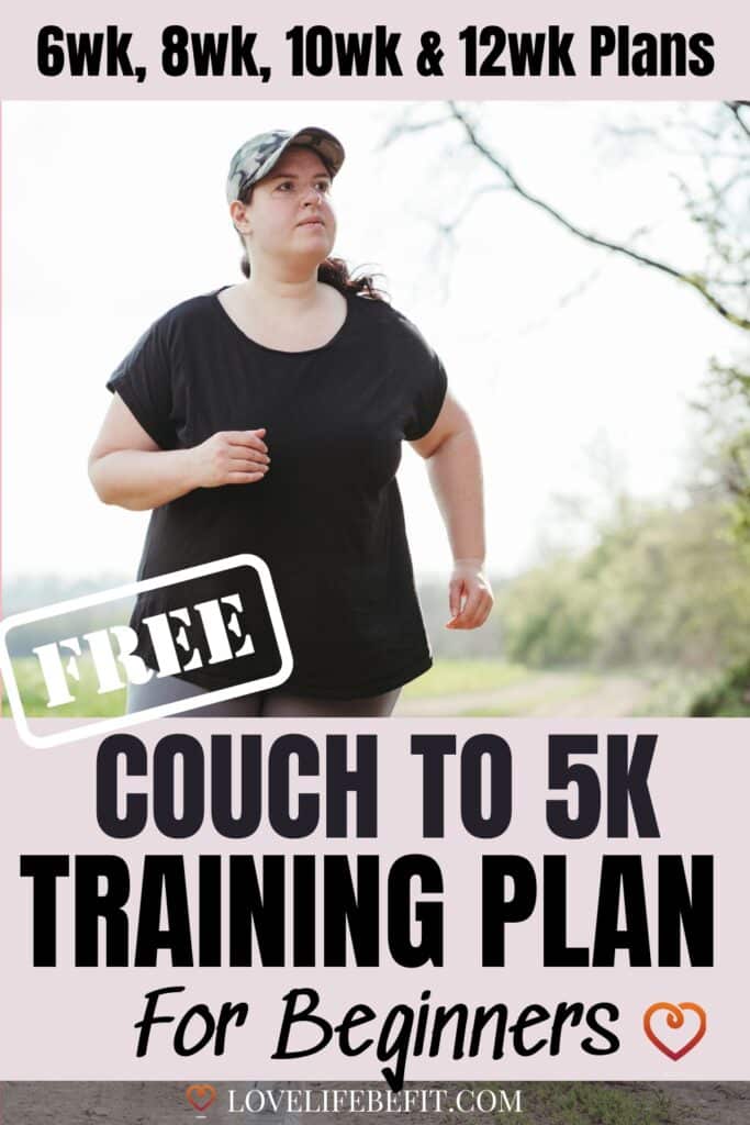 Image of a plus-size woman training for a 5K