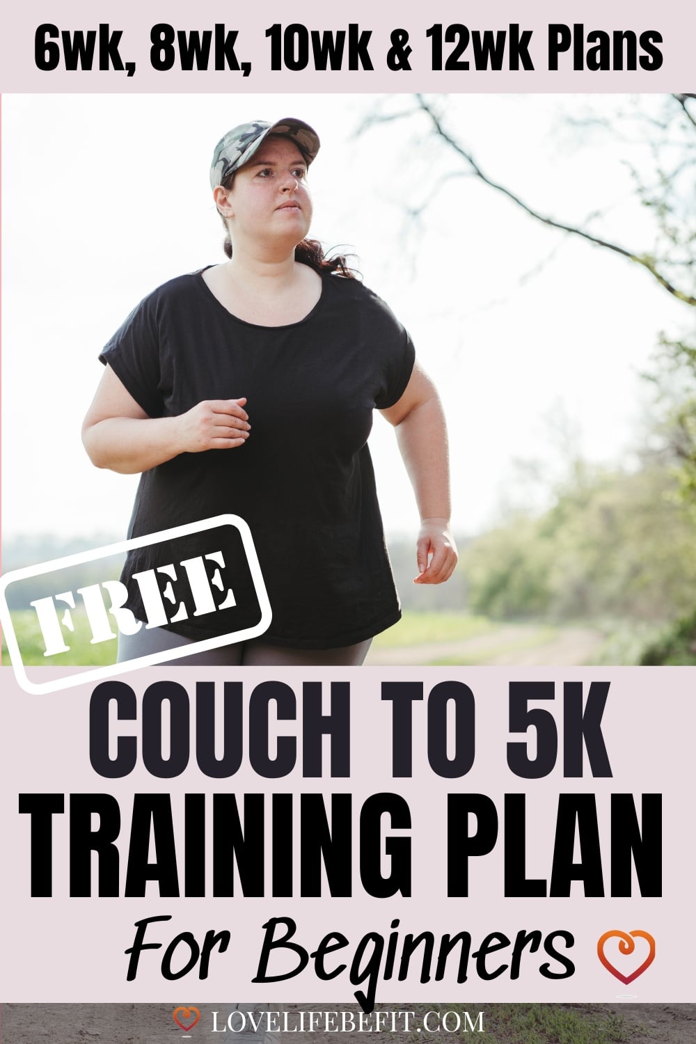 Image of a plus-size woman training for a 5K
