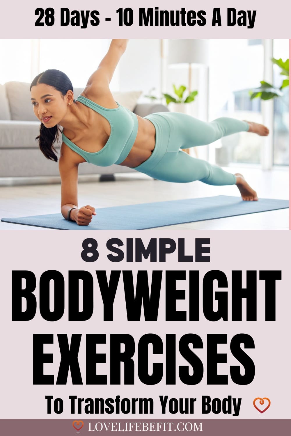 Image of a woman doing a side plank