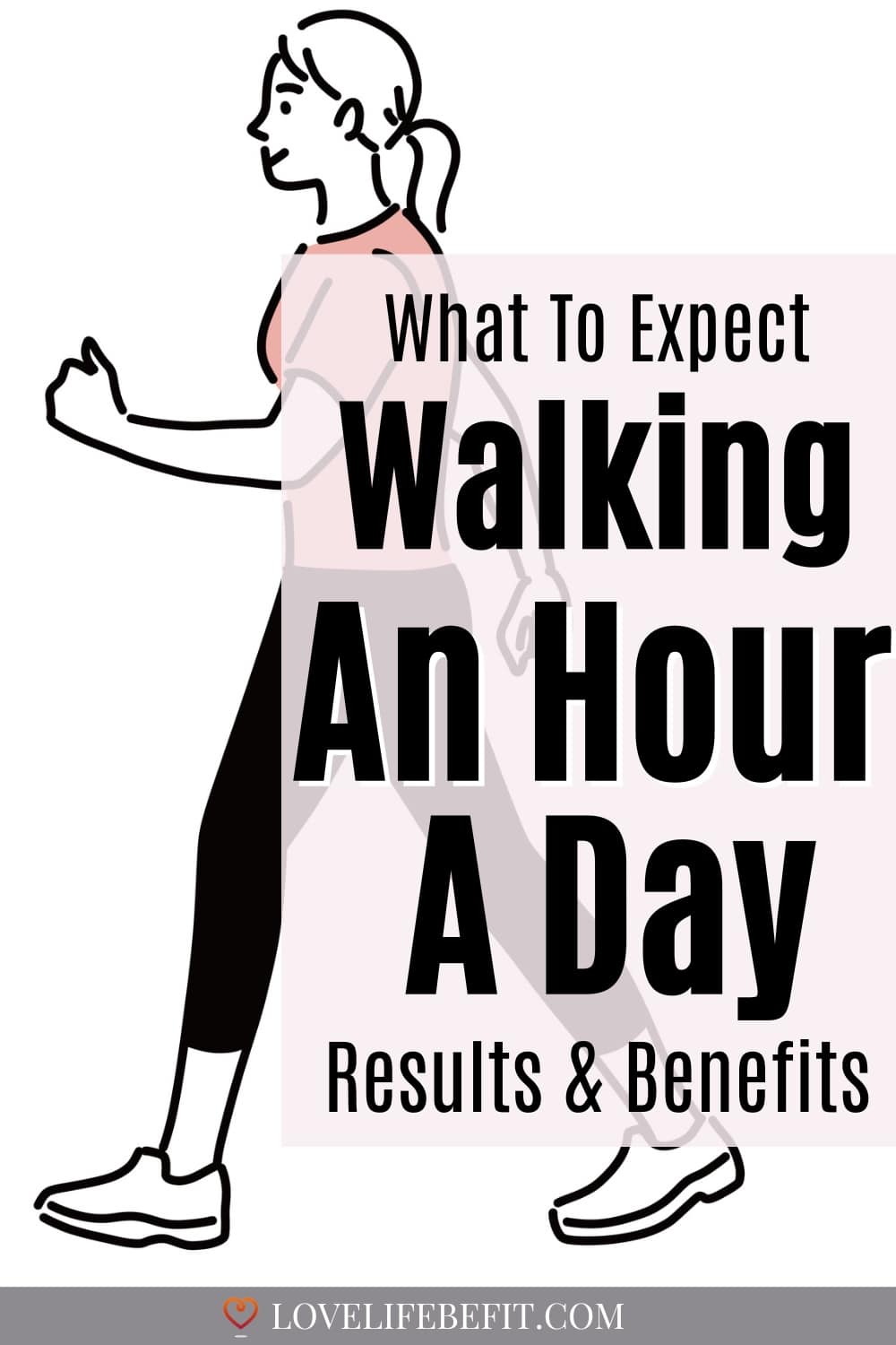 Illustration of a woman walking for fitness