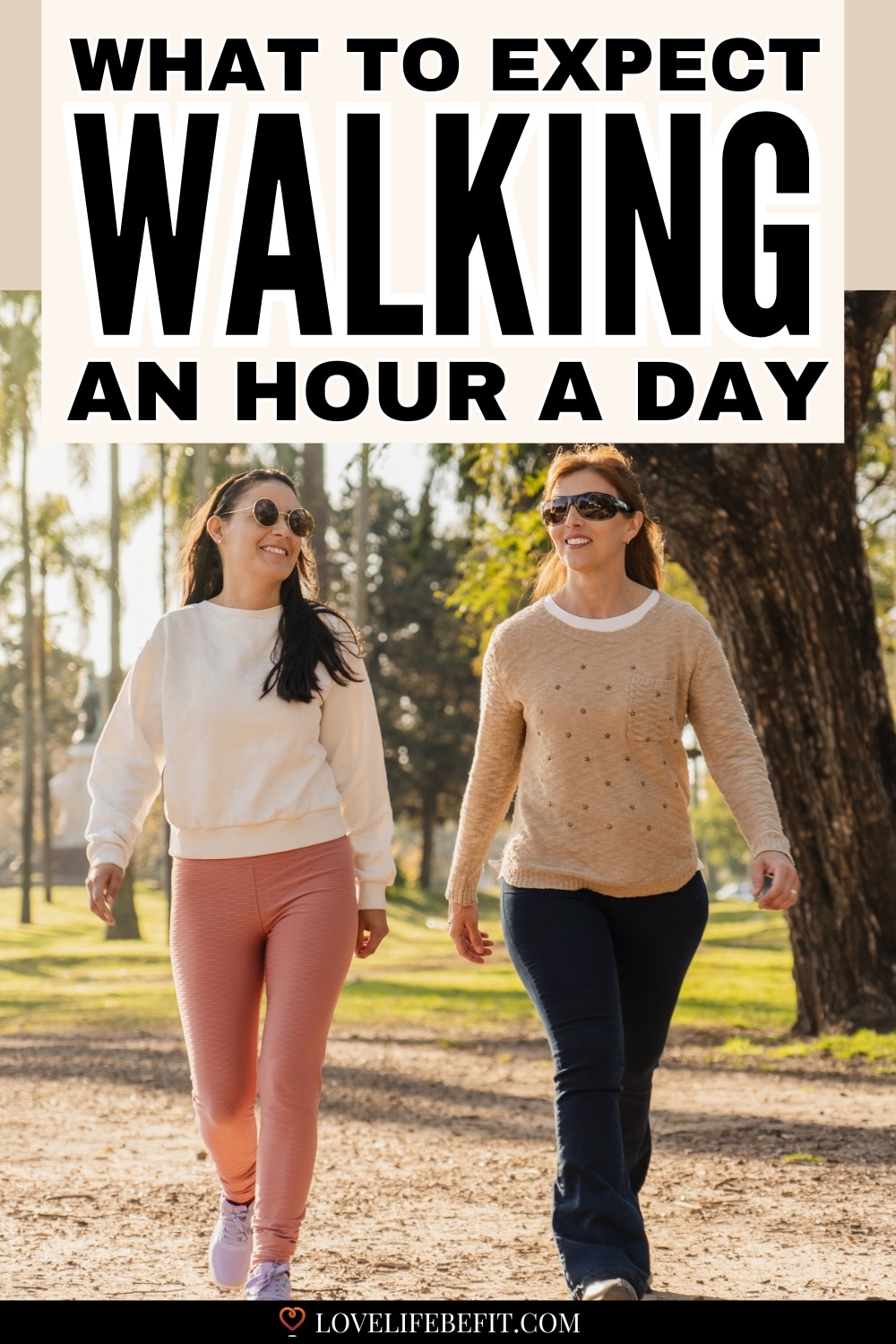 Image of two women walking for fitness